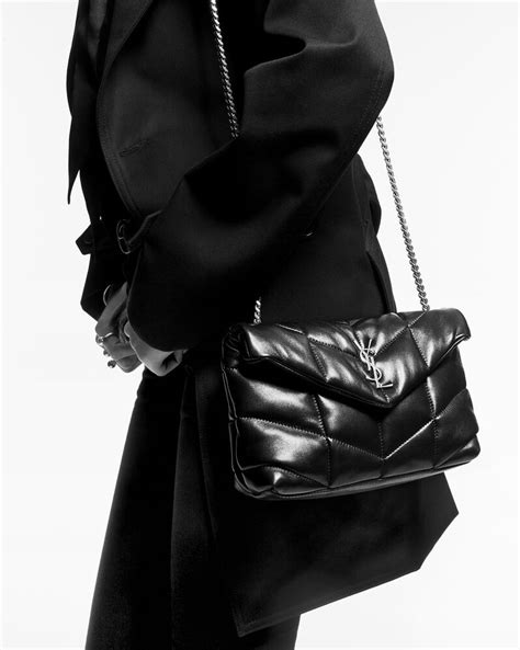 ysl puffer small chain bag in quilted lambskin|Mini bag in quilted lambskin .